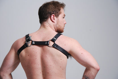 Bulldog Harness Black W/ Cockring — view 3