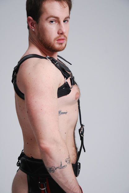 Bulldog Harness Black W/ Cockring — view 2