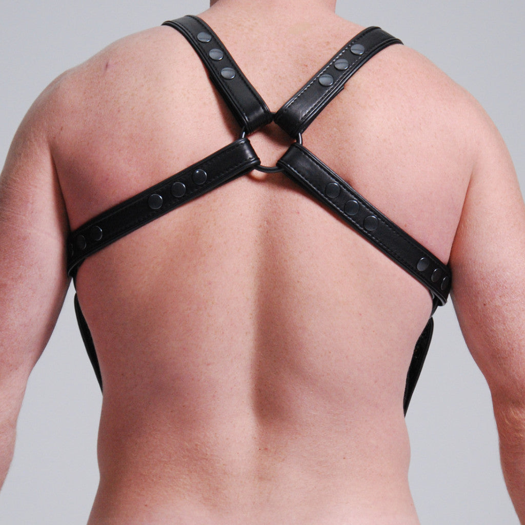 H Harness With Attached Cock-Ring Extension