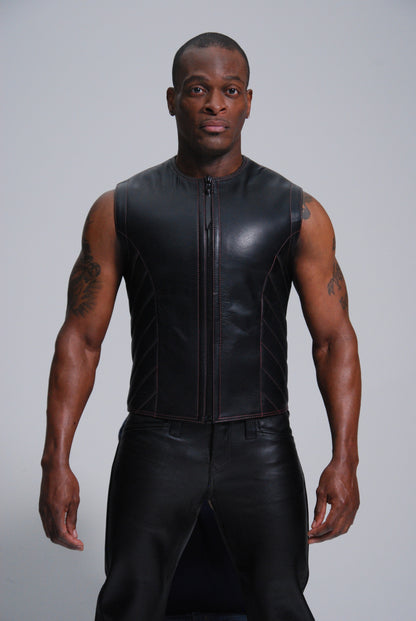 Ribbed Zipper Front Vest — view 4