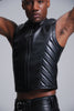 Ribbed Zipper Front Vest